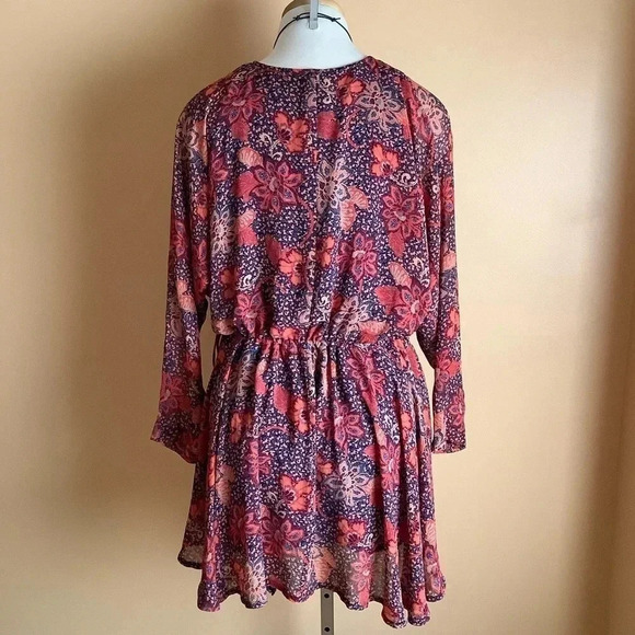 FREE PEOPLE Oversized Floral Mini Dress - Picture 4 of 16
